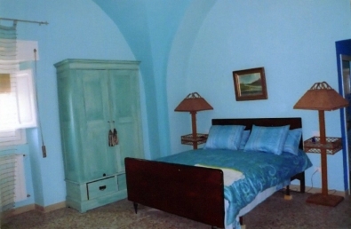 Blue guest bedroom